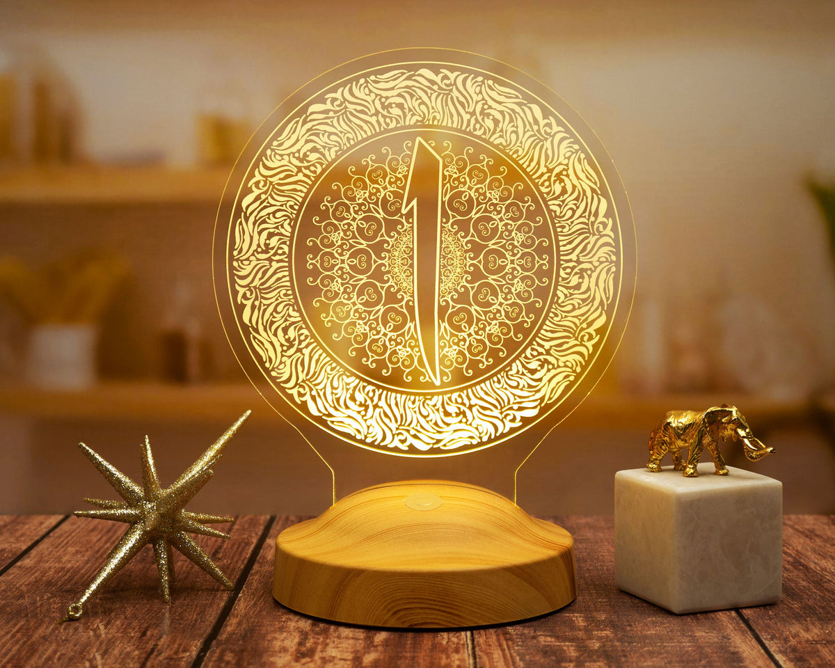 Elif Ramadan Decoration Islamic Eid Mubarak Decoration 3D LED Lamp