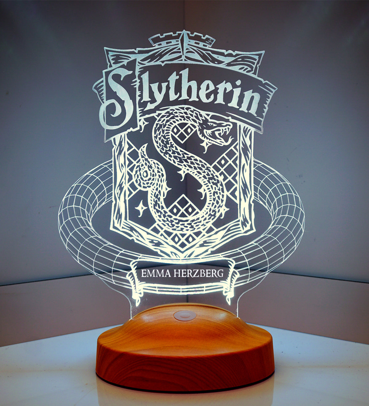 Harry Potter Hogwarts Slytherin Personalized UV Printed Gift Wooden Cutout & Gift Box