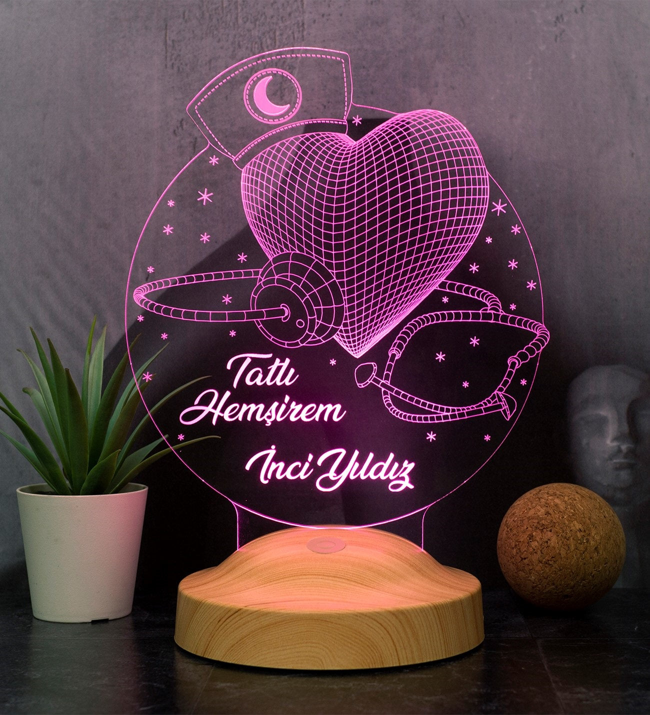 Gift for entry-level nurses Personalized lamp