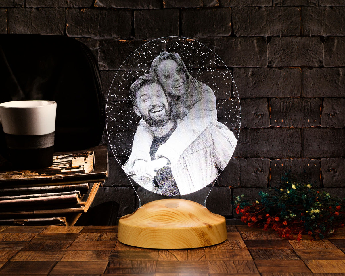 Photo gifts with desired text & your own picture egg shape