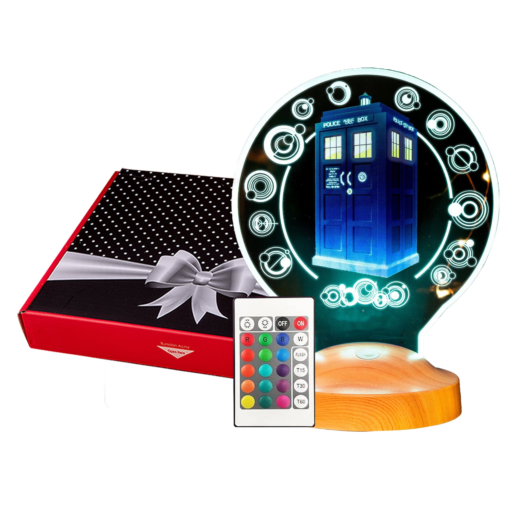 DR WHO TARDIS PERSONALIZED 3D LAMP WITH YOUR NAME