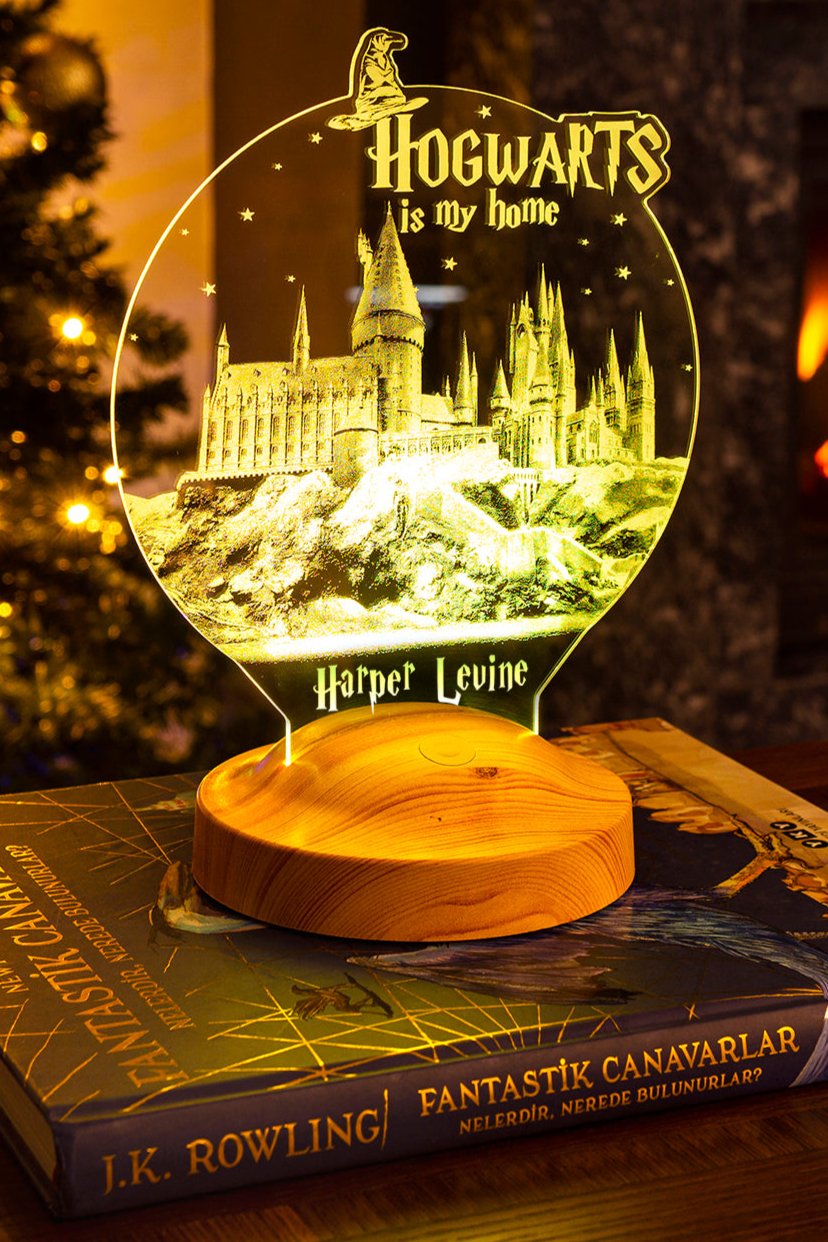Castle Personalized Lamp with Engraving 3D Vision LED Night Light