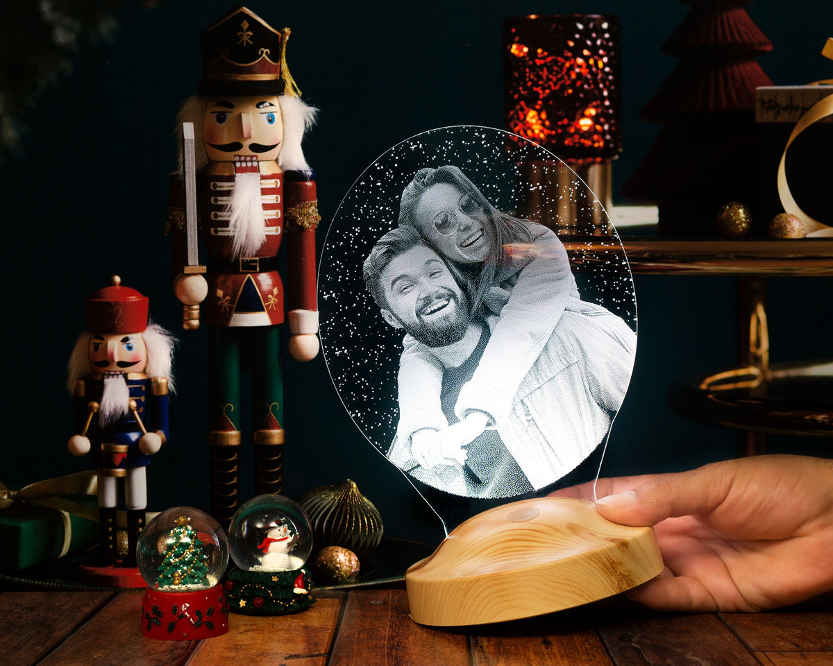 Photo gifts with desired text & your own picture egg shape