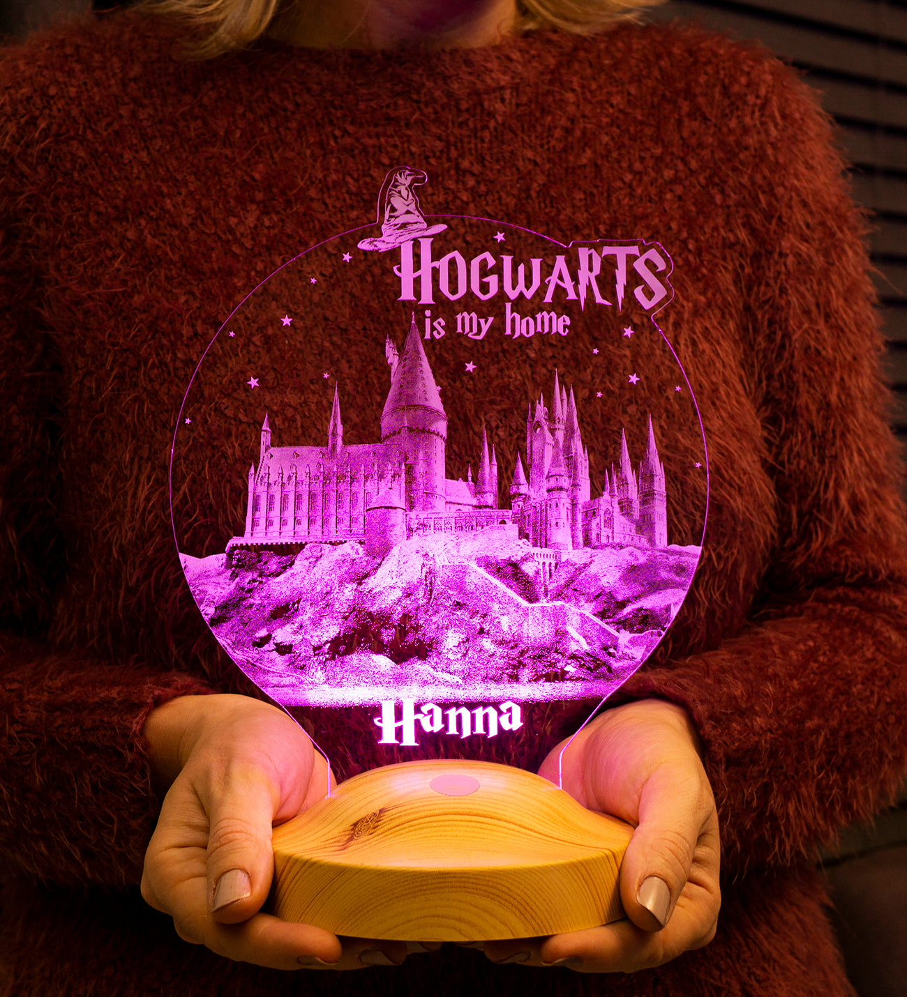 Castle Personalized Lamp with Engraving 3D Vision LED Night Light