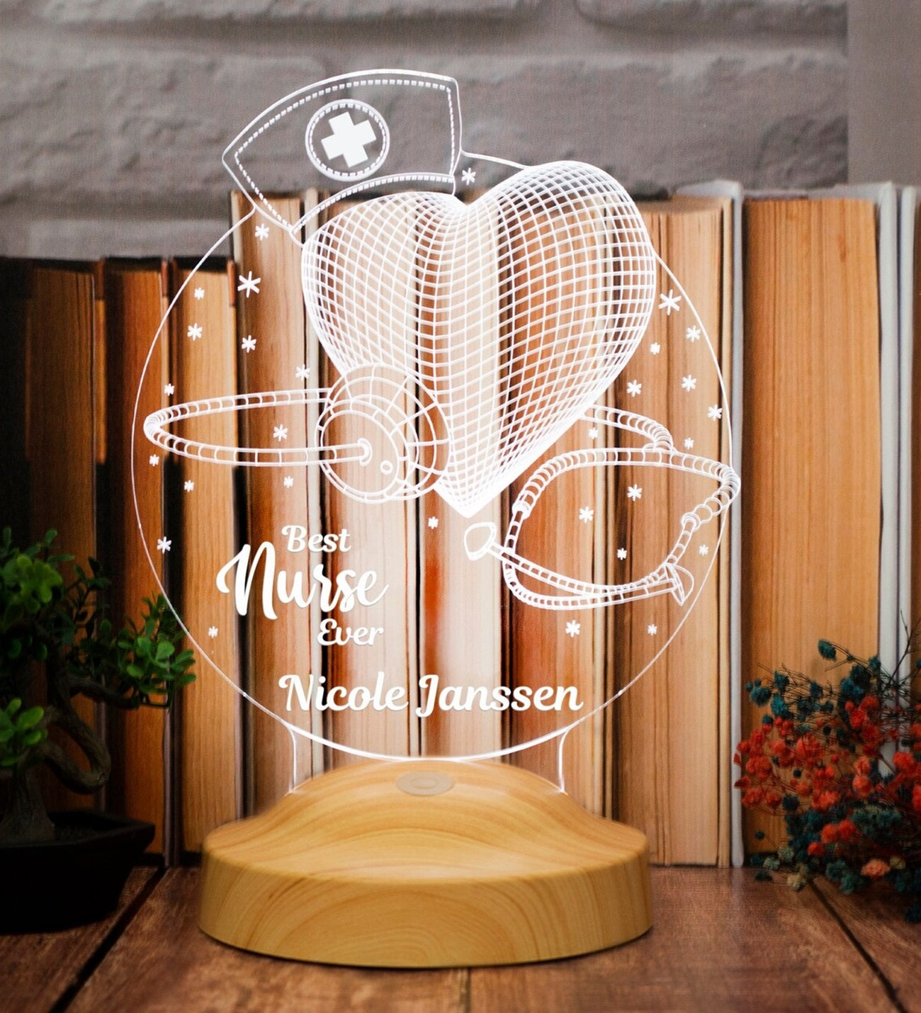 Gift for entry-level nurses Personalized lamp