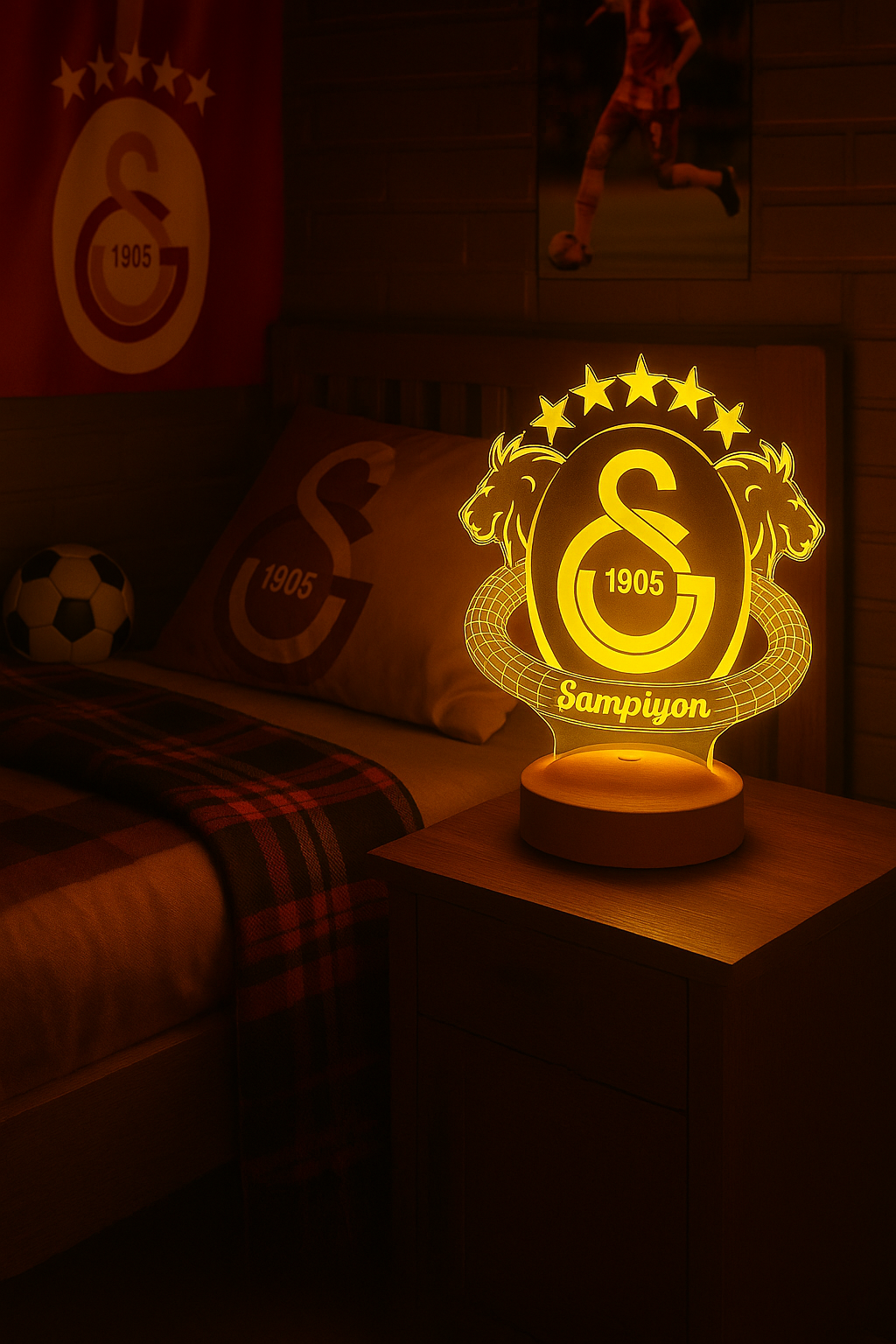 Galatasaray Personalized lamp with custom text