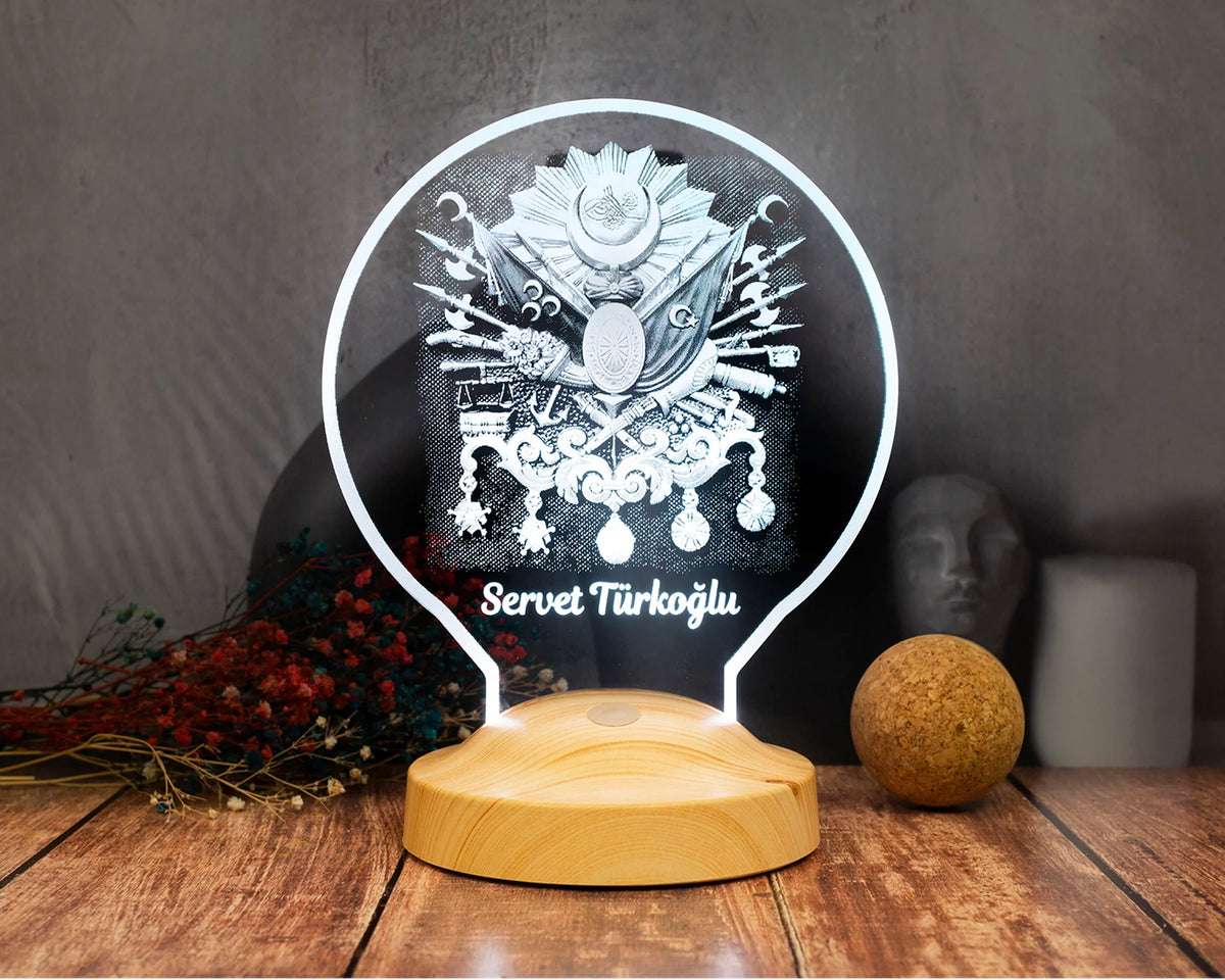 Ottoman Tugra Personalized Gifts Lamp with custom text
