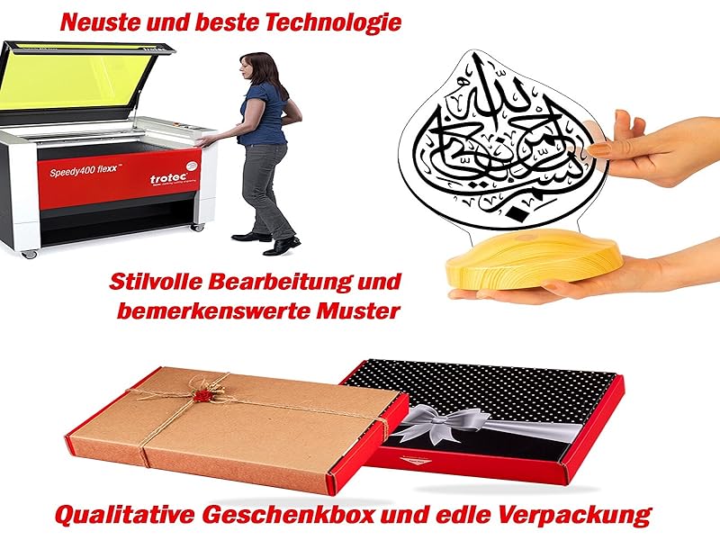 Bismillah Ramadan Decoration Islamic Eid Mubarak Decoration 3D LED Lamp