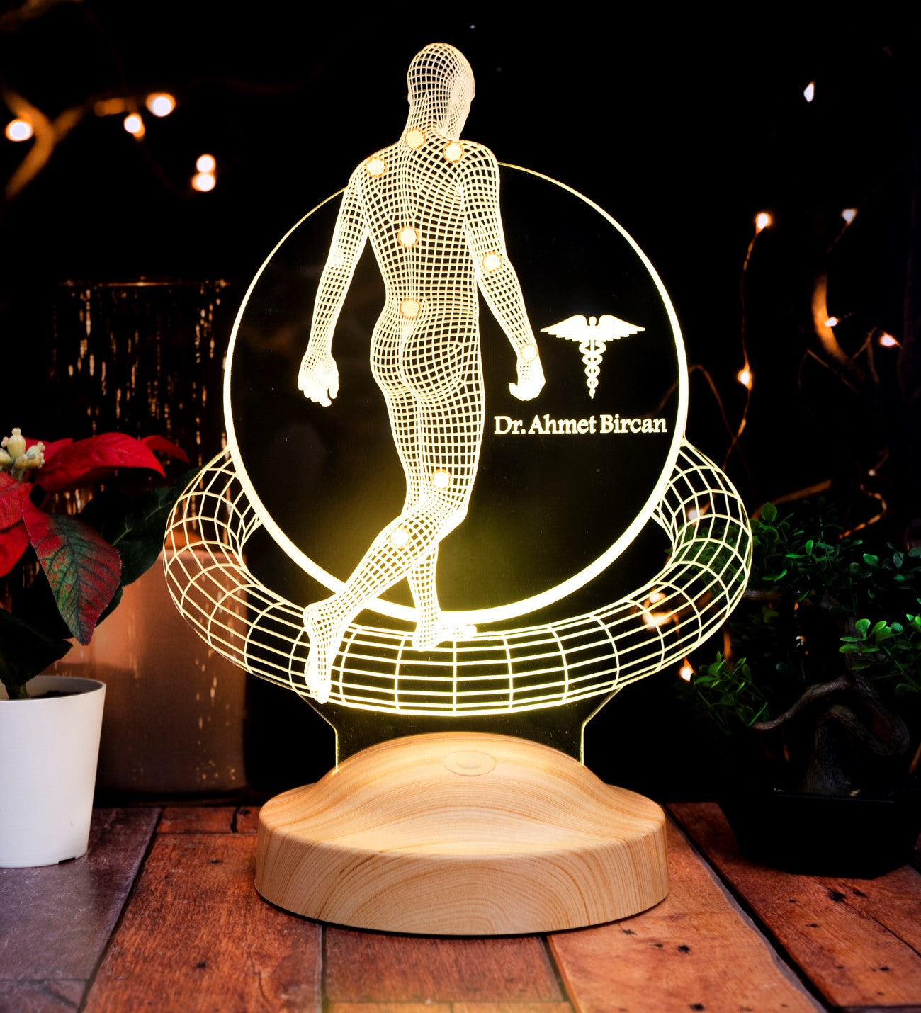 3D Physio Led Lamp with Name Engraving, Thank You for Physiotherapists, Christmas Gifts for Physiotherapists, Physiotherapist Gift