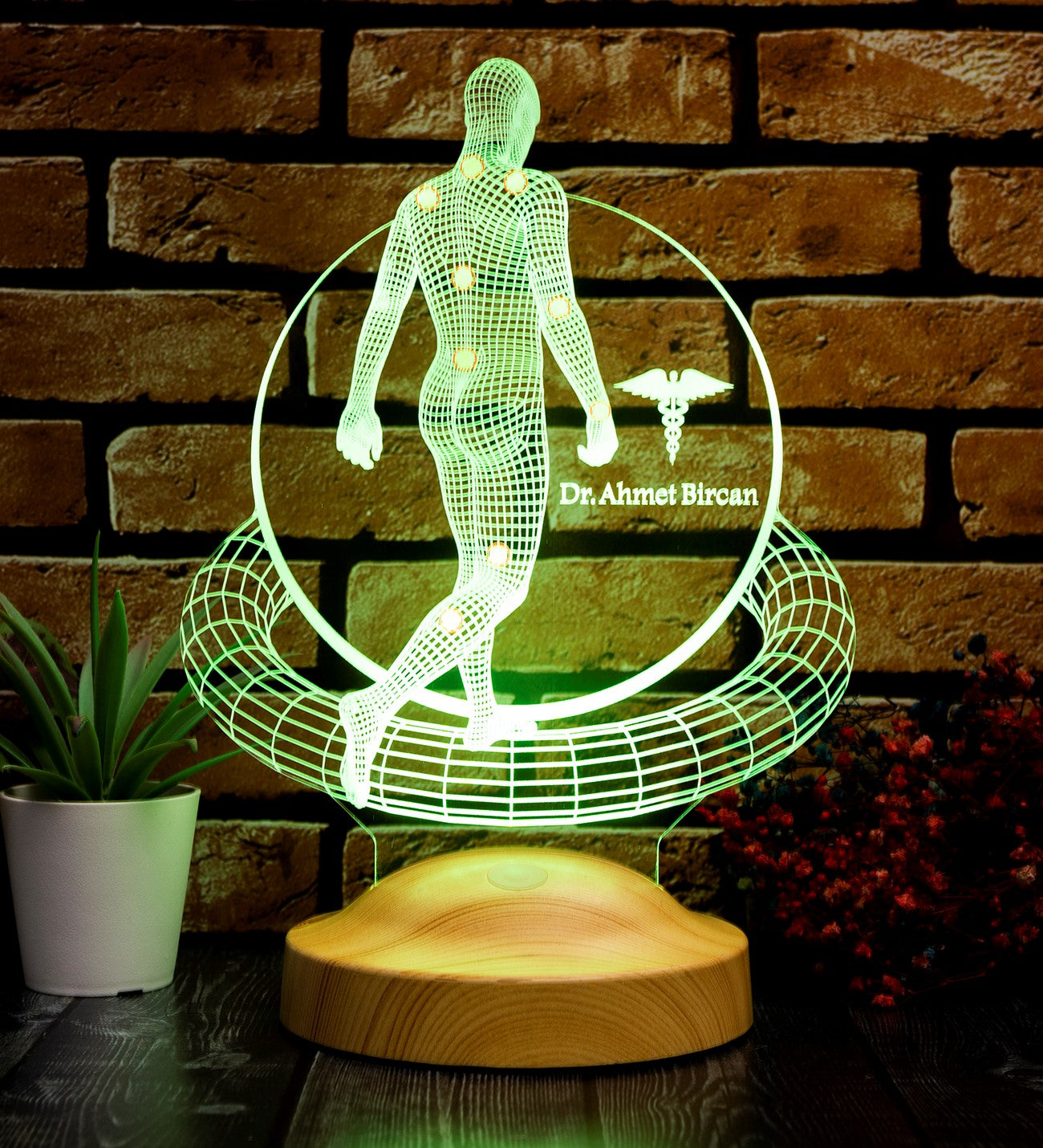3D Physio Led Lamp with Name Engraving, Thank You for Physiotherapists, Christmas Gifts for Physiotherapists, Physiotherapist Gift