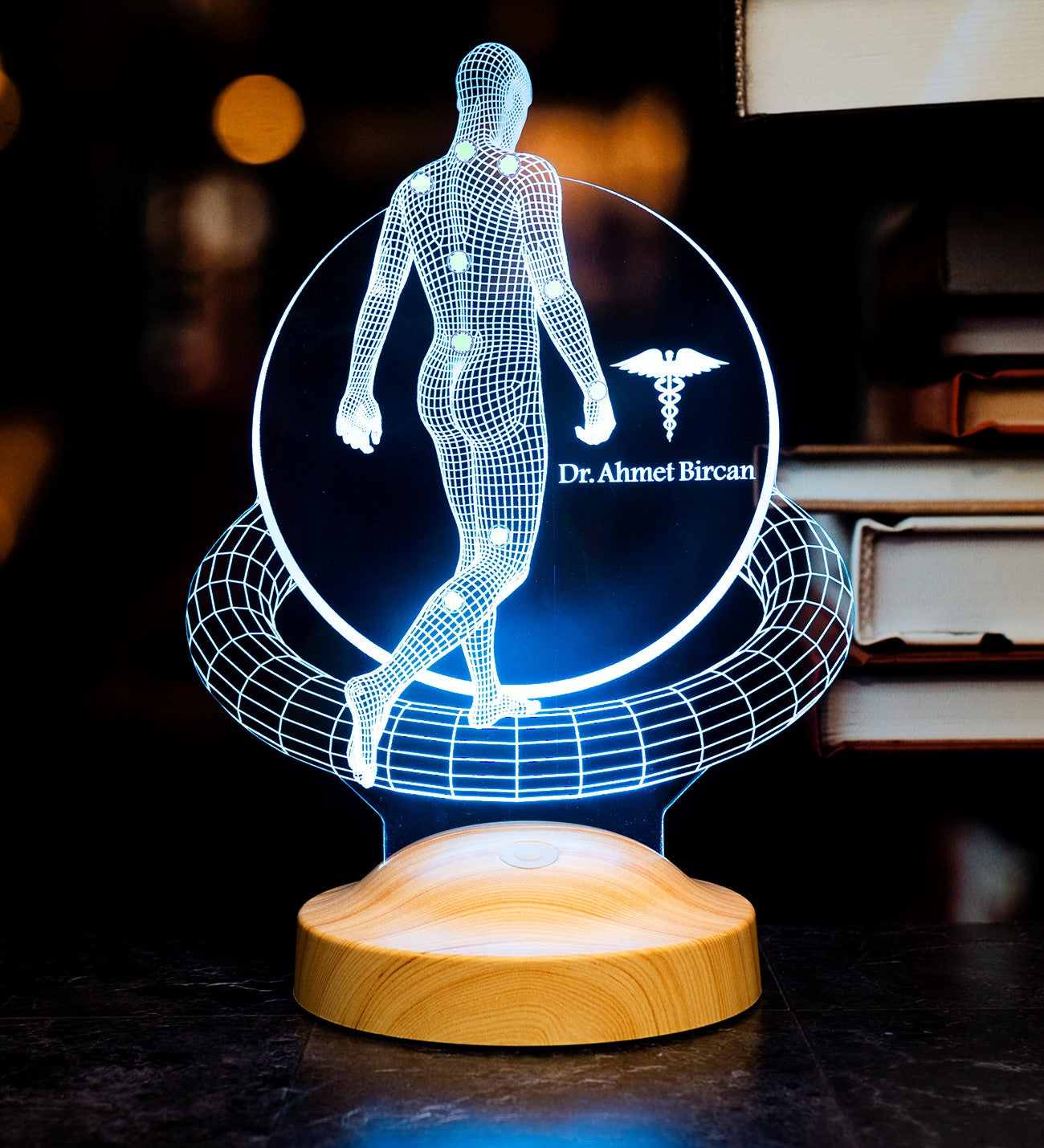 3D Physio Led Lamp with Name Engraving, Thank You for Physiotherapists, Christmas Gifts for Physiotherapists, Physiotherapist Gift