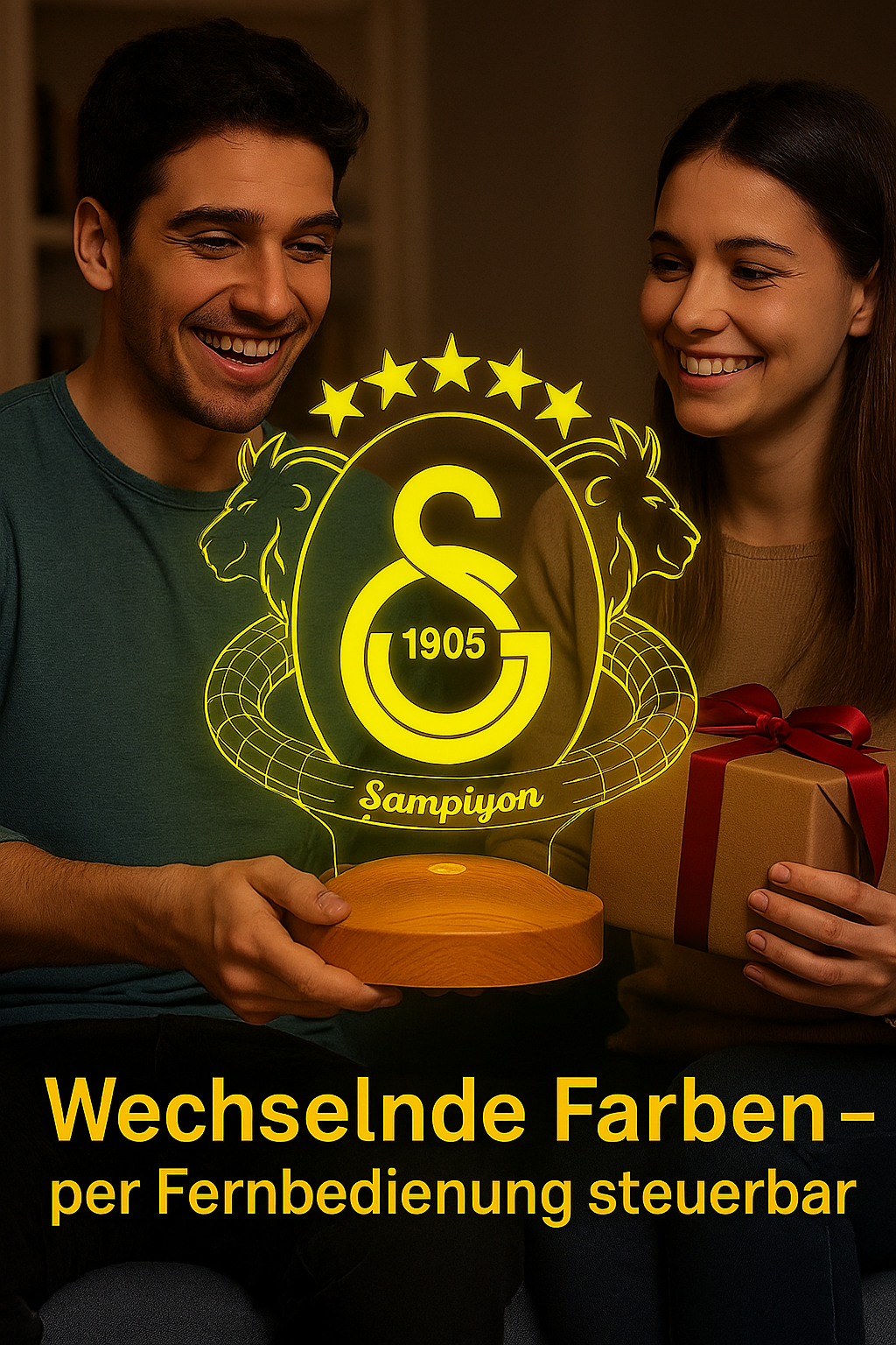 Galatasaray Personalized lamp with custom text