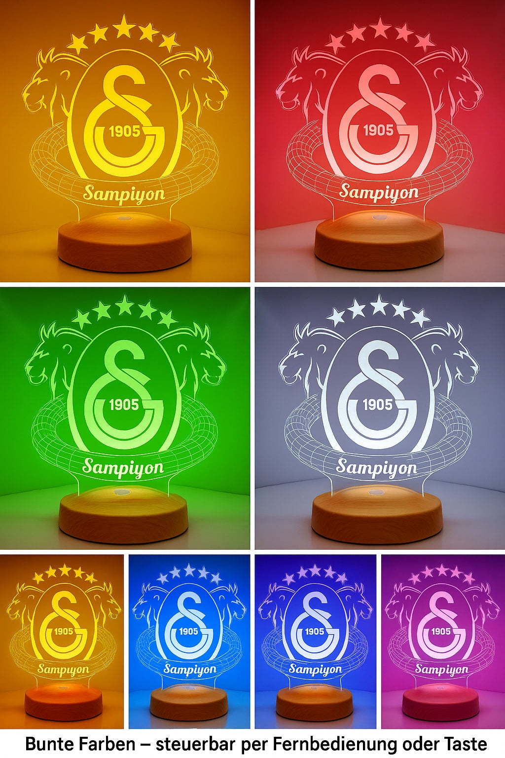 Galatasaray Personalized lamp with custom text