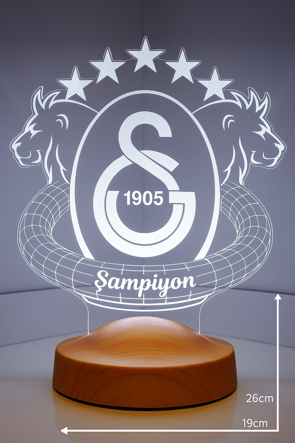 Galatasaray Personalized lamp with custom text