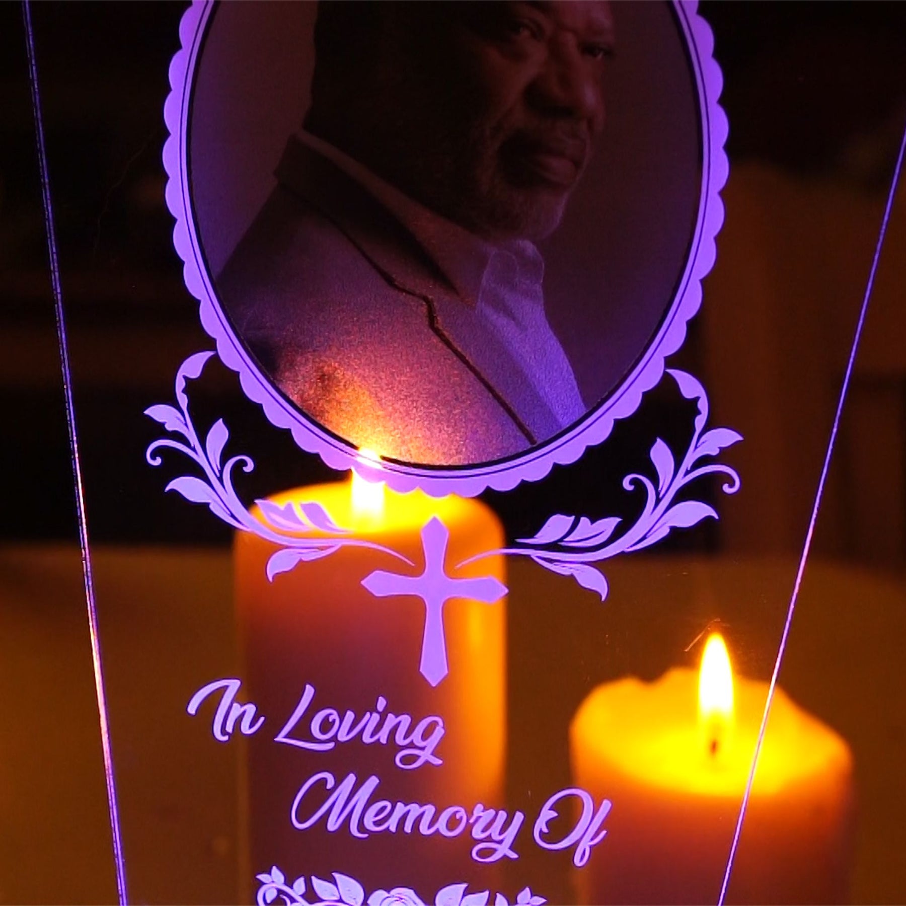 Celebration of Life Table Decoration | In Loving Memory Remembrance Light| Loss of dad | Loss of mom | Bereavement LED lamp