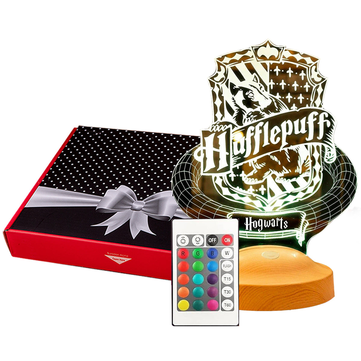 Harry Potter Hogwarts Hufflepuff Personalized UV Printed Gift Wooden Cutout & Gift Box