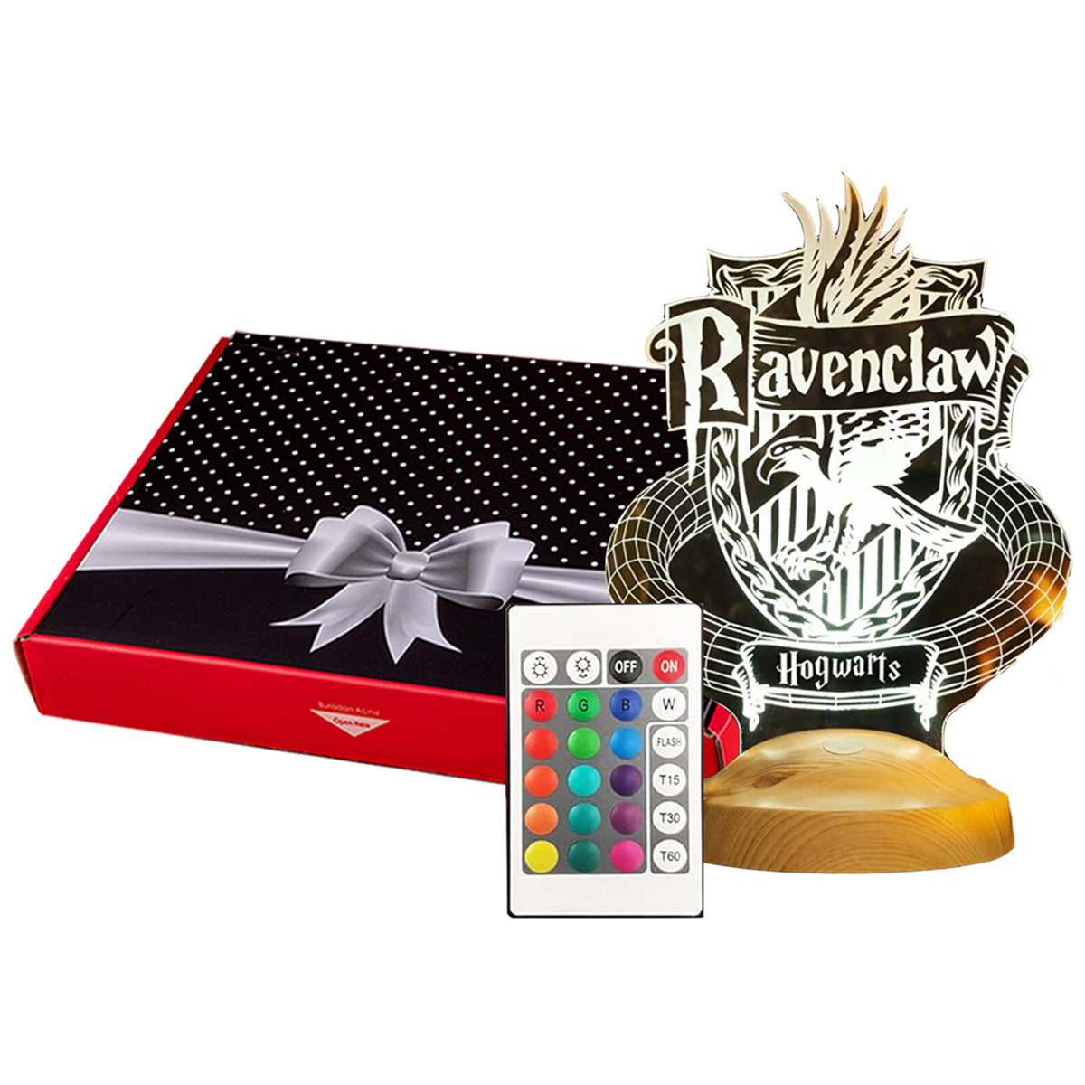 Personalized Harry Potter Ravenclaw Hogwarts Gift UV Printed Wooden Cutout & Gift Box