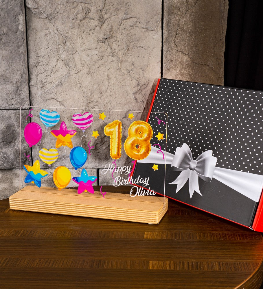Personalized Birthday Gift with High Quality UV Print Wooden Standee & Gift Box