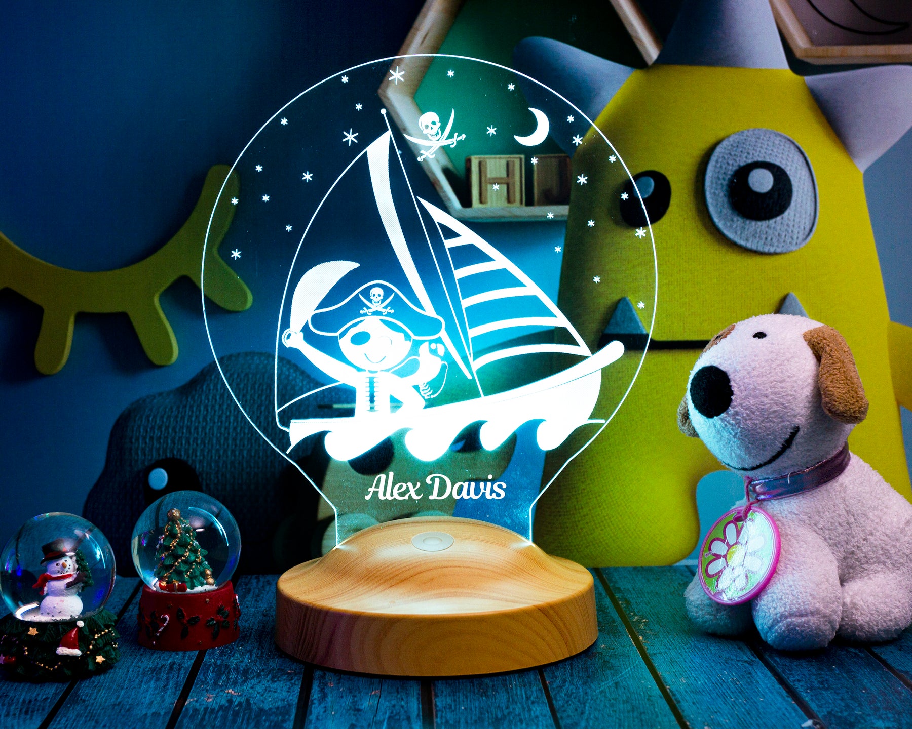 Pirate Personalized Gifts Lamp with custom text