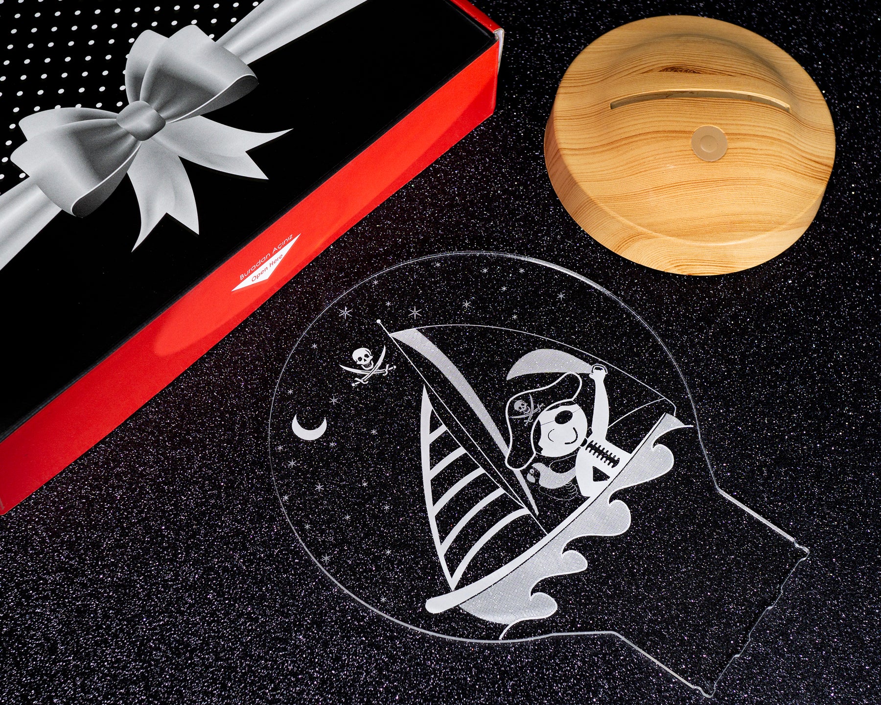 Pirate Personalized Gifts Lamp with custom text