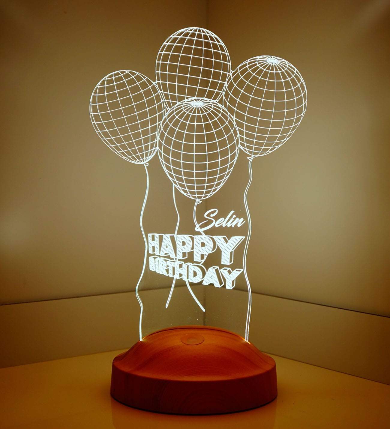 Birthday gifts Personalized lamp with text of your choice