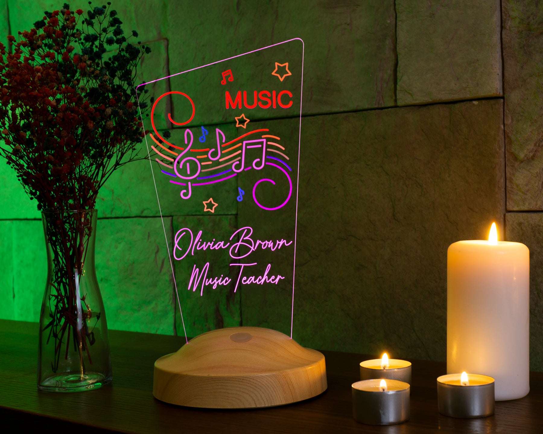 Music lovers LED lamp Personalized as a gift for photographers 3D illusion lamp