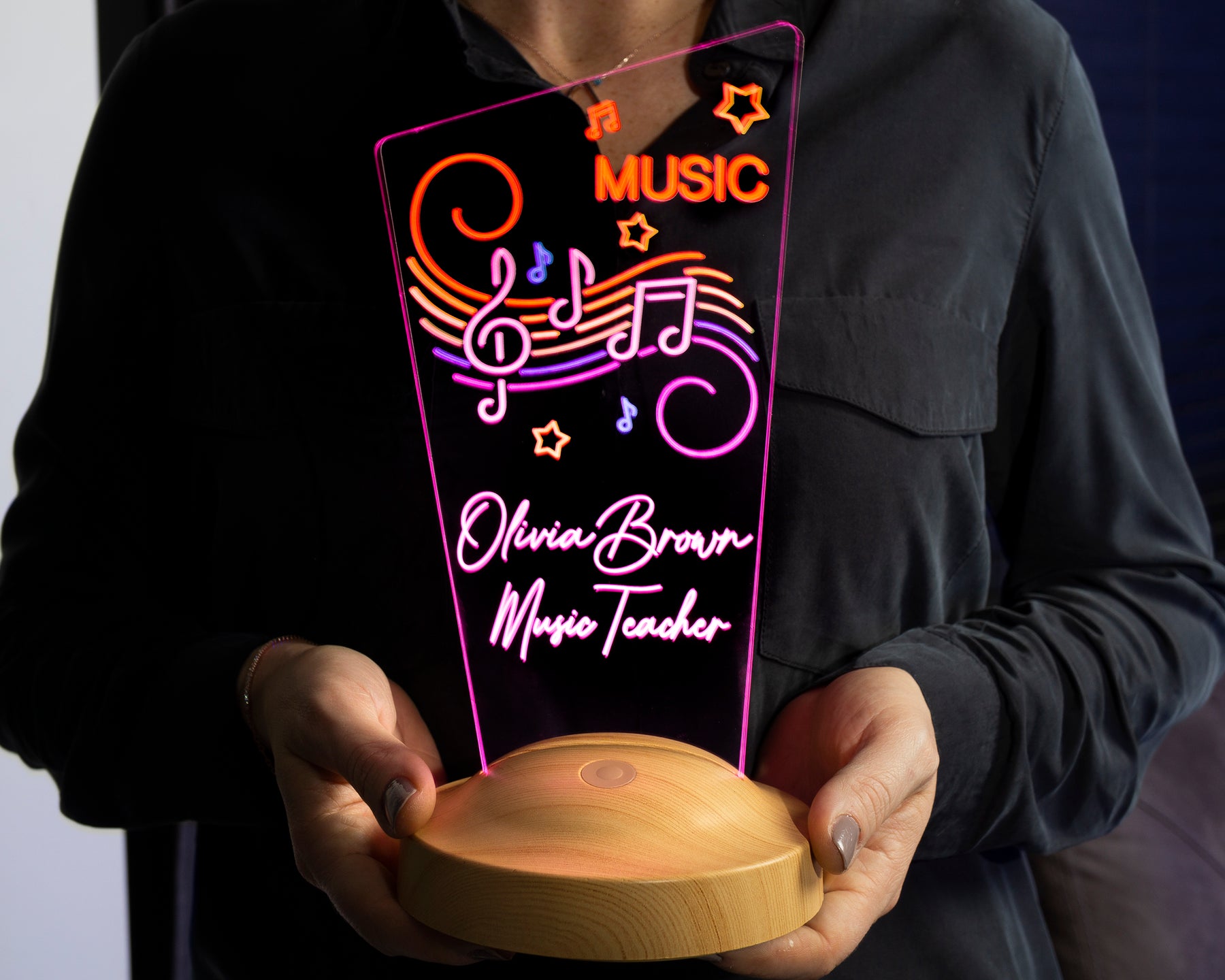 Music lovers LED lamp Personalized as a gift for photographers 3D illusion lamp