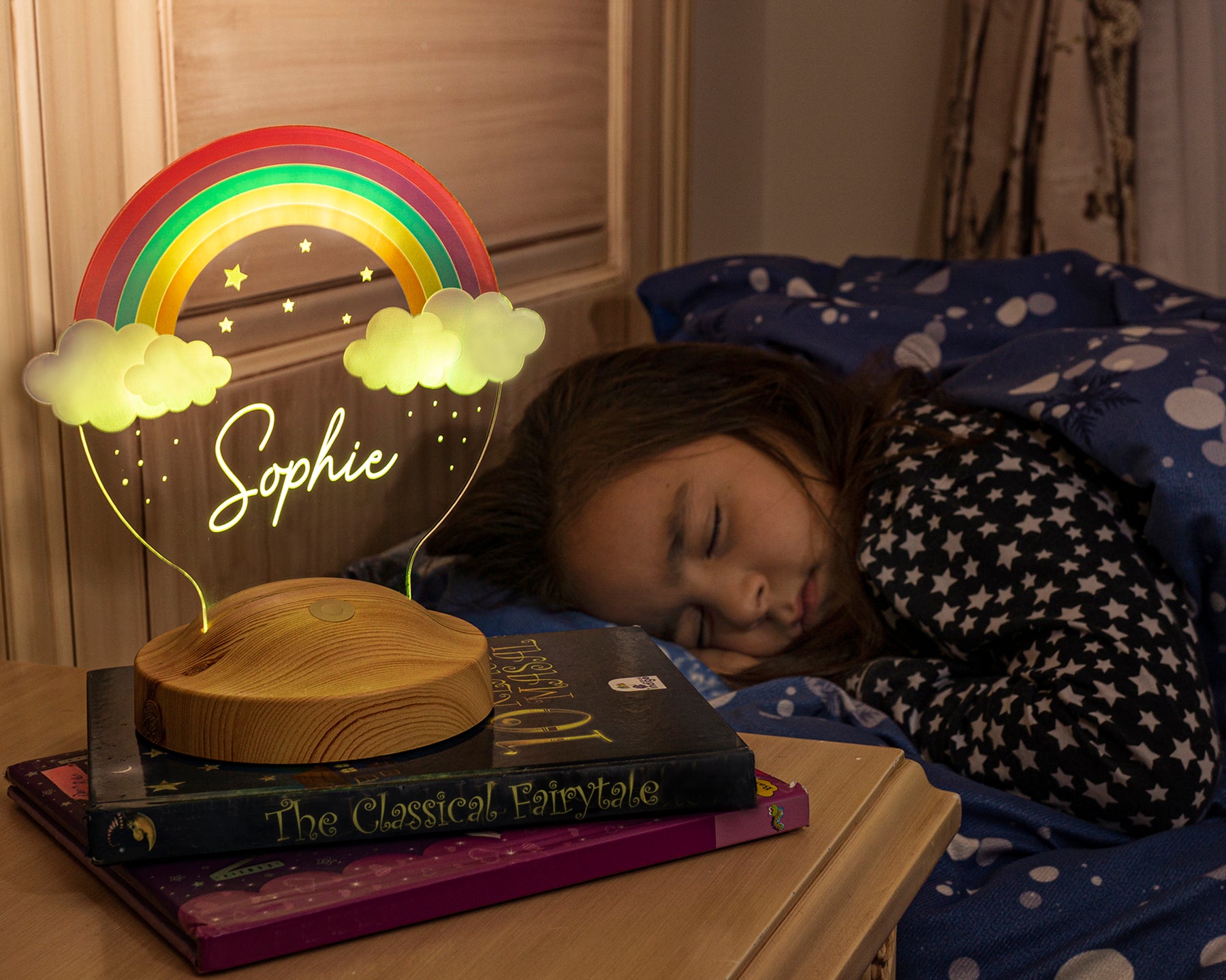 Personalized UV Printing Lamp Rainbow 3D Led Birthday Christmas Christening Gift