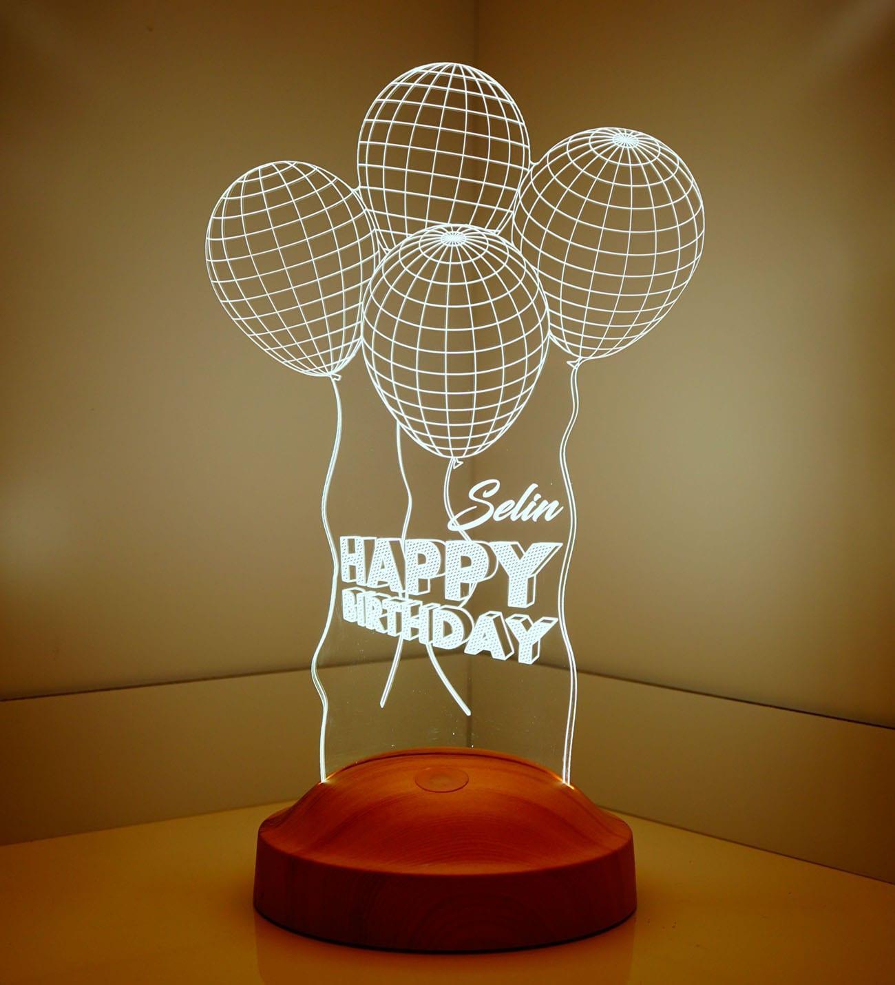 Happy Birthday Personalized lamp with text of your choice