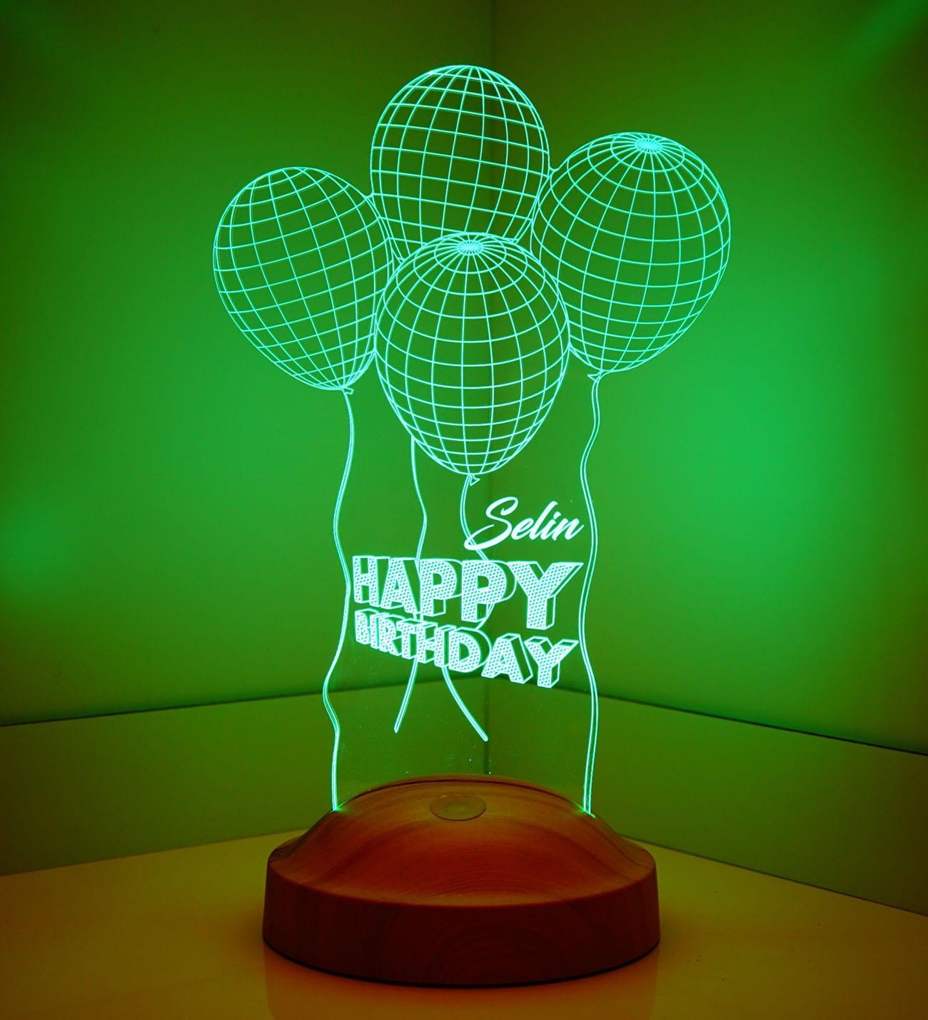 Happy Birthday Personalized lamp with text of your choice