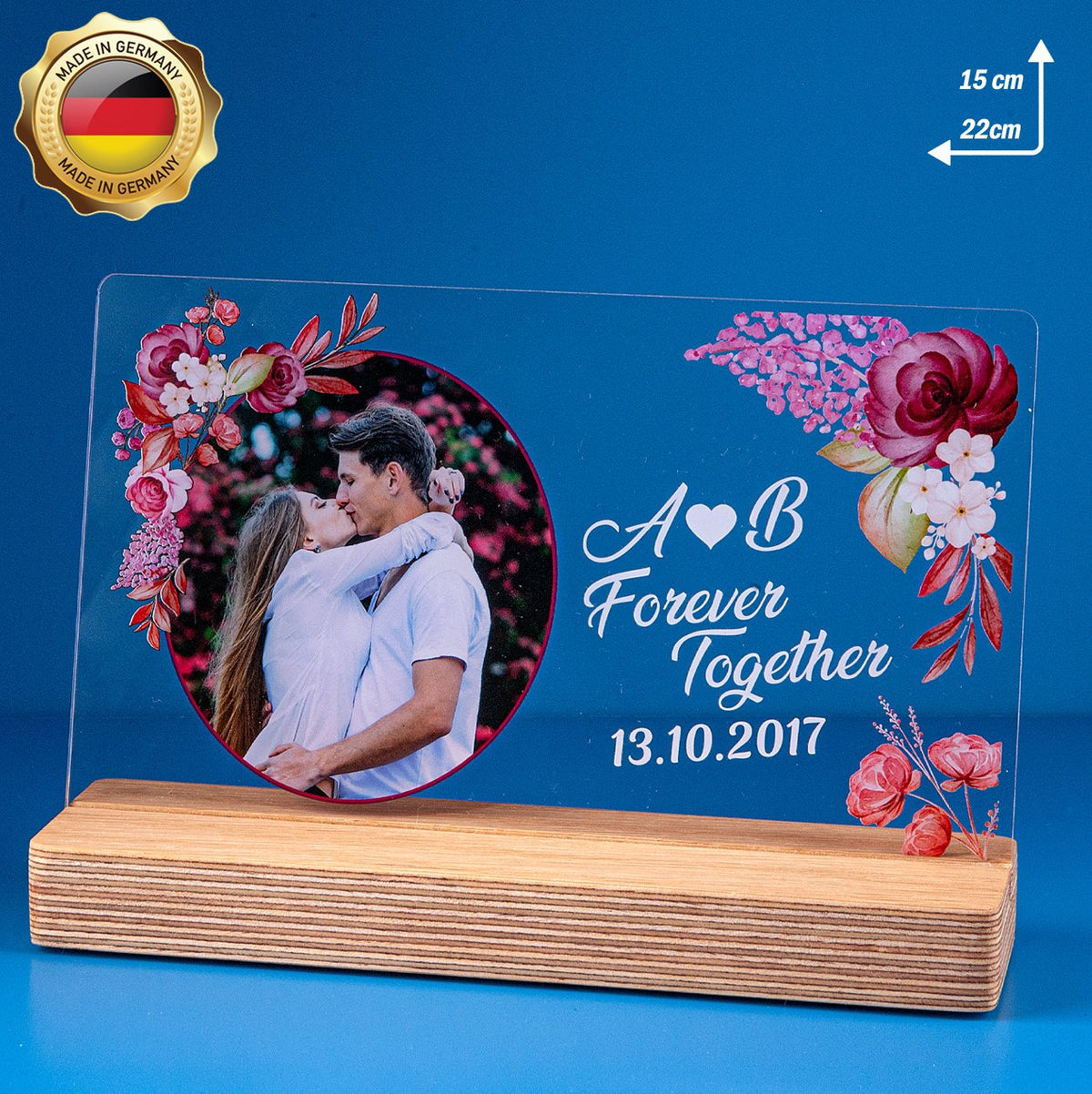 Personalized photo gift with high-quality UV printing Wooden standee & gift box
