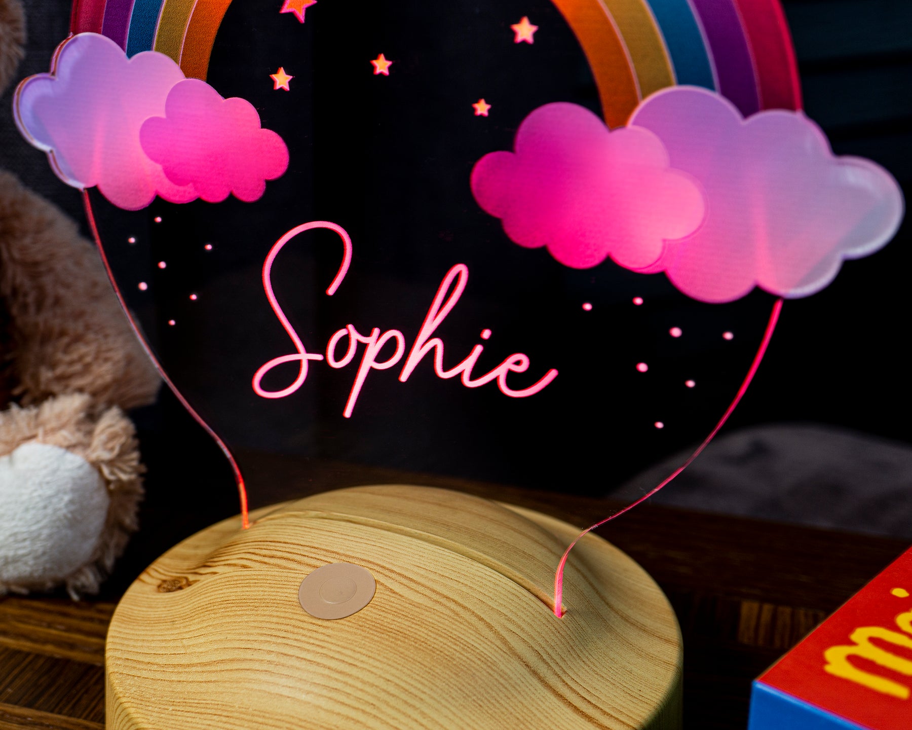 Personalized UV Printing Lamp Rainbow 3D Led Birthday Christmas Christening Gift