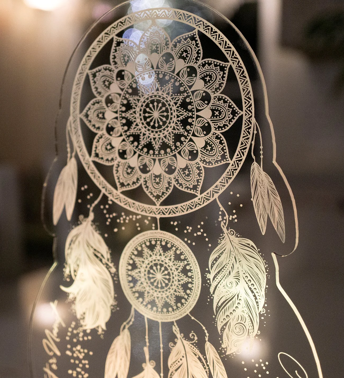 DREAMCATCHER PERSONALIZED 3D LAMP WITH YOUR TEXT DREAMCATCHER