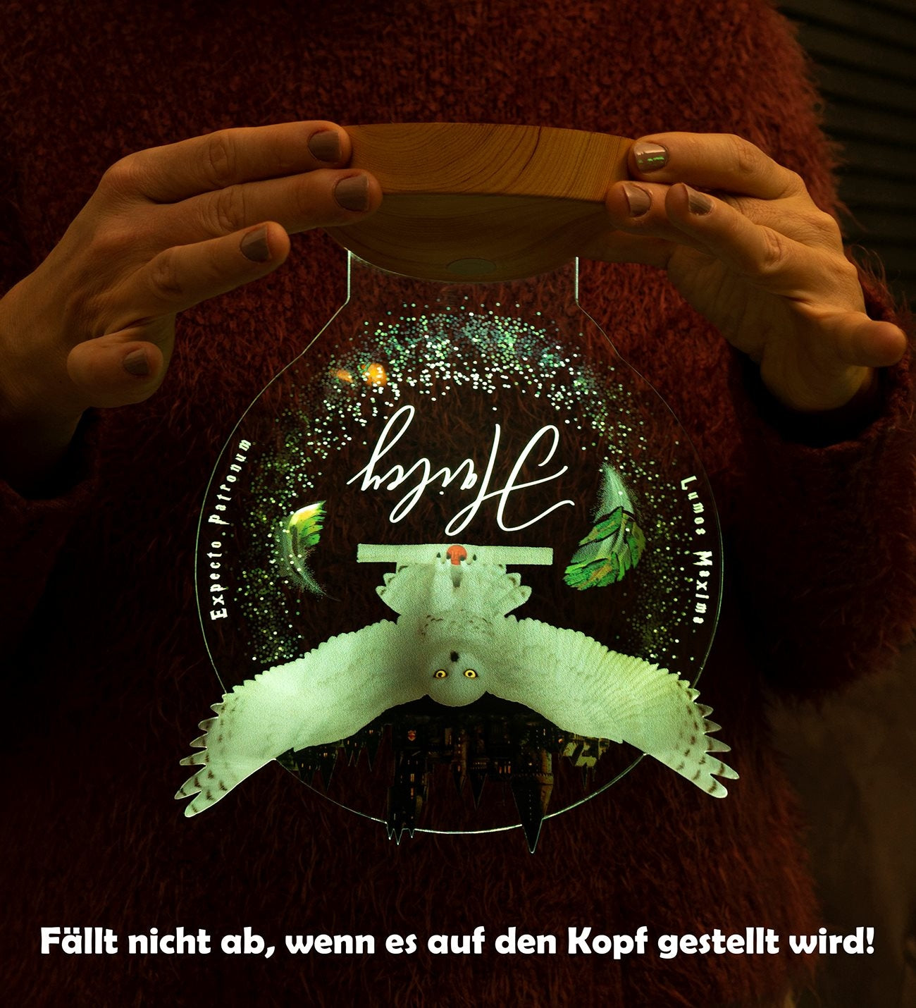 Owl Personalized Lamp with UV Printing 3D Vision LED Night Light