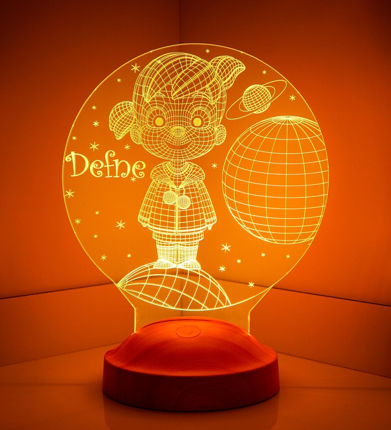 Girl in the Universe Personalized Gifts Lamp with custom text