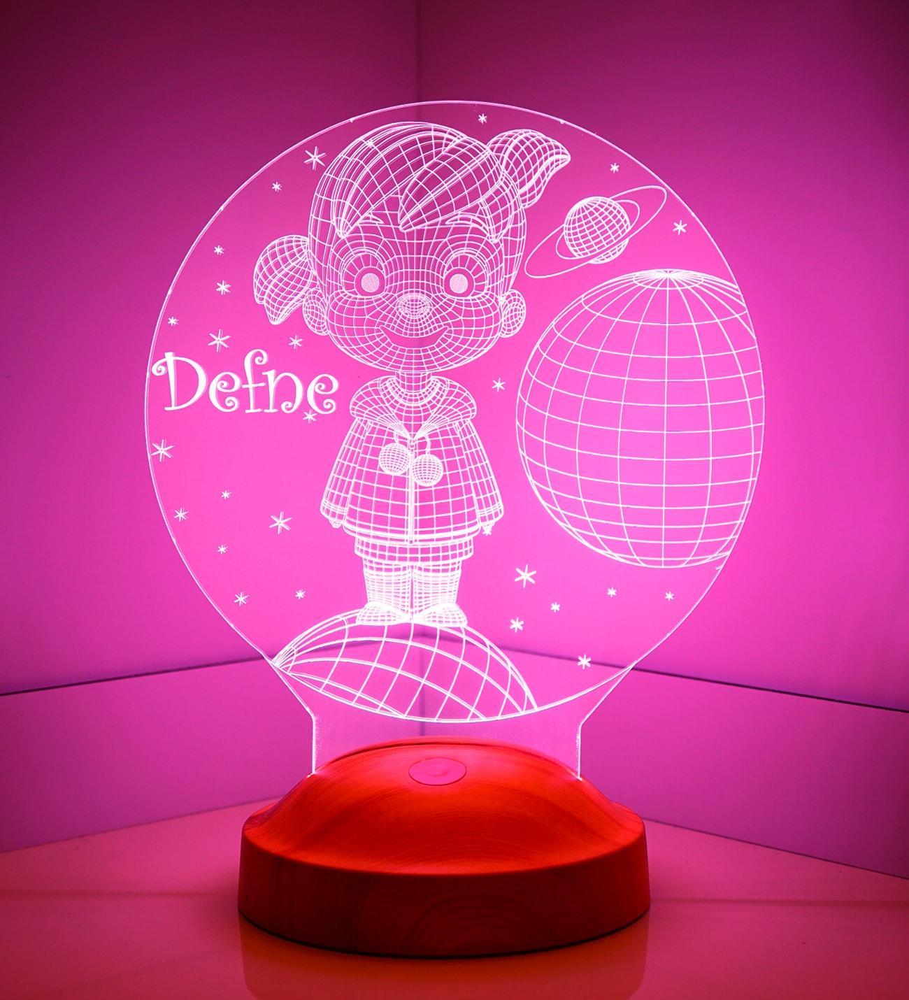 Girl in the Universe Personalized Gifts Lamp with custom text