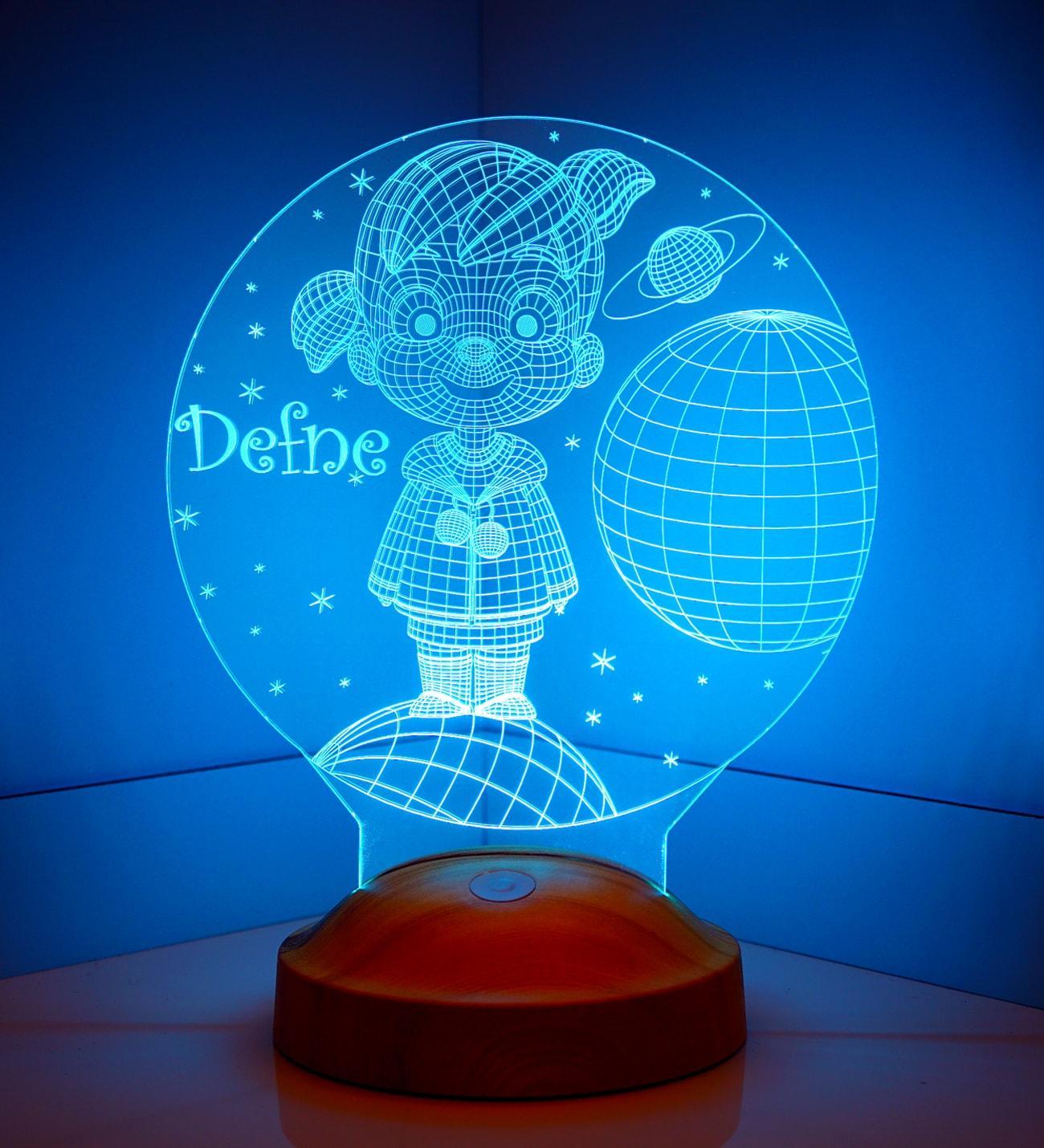 Girl in the Universe Personalized Gifts Lamp with custom text