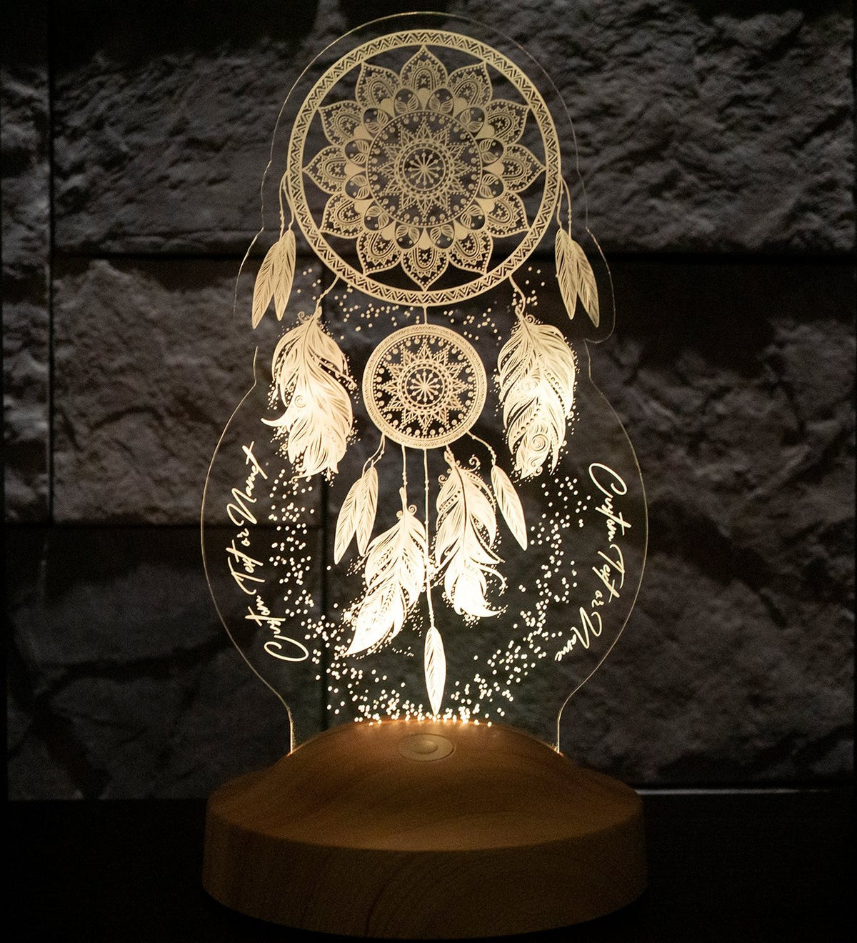 DREAMCATCHER PERSONALIZED 3D LAMP WITH YOUR TEXT DREAMCATCHER