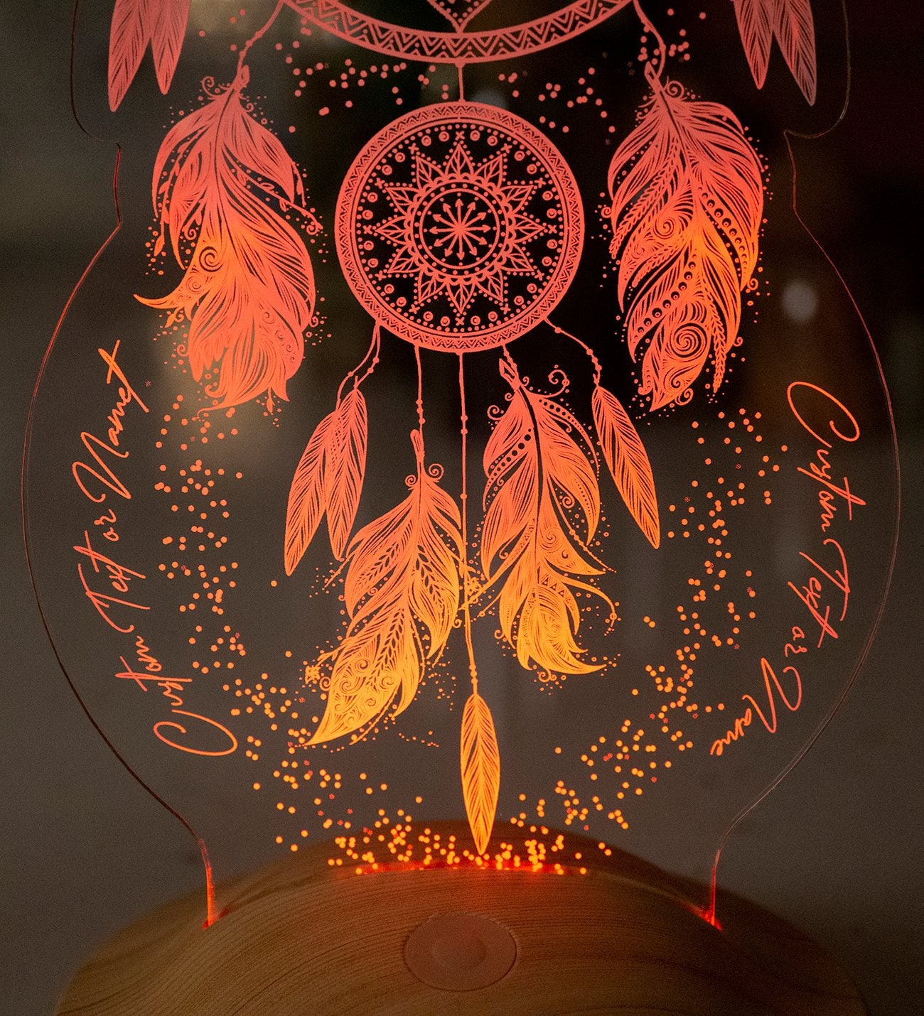 DREAMCATCHER PERSONALIZED 3D LAMP WITH YOUR TEXT DREAMCATCHER