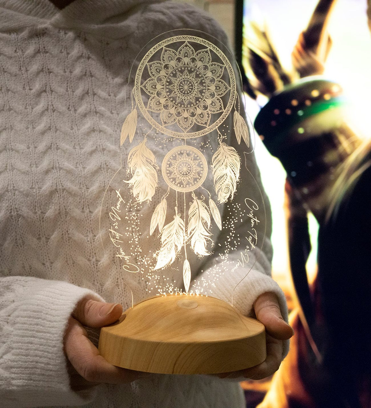 DREAMCATCHER PERSONALIZED 3D LAMP WITH YOUR TEXT DREAMCATCHER