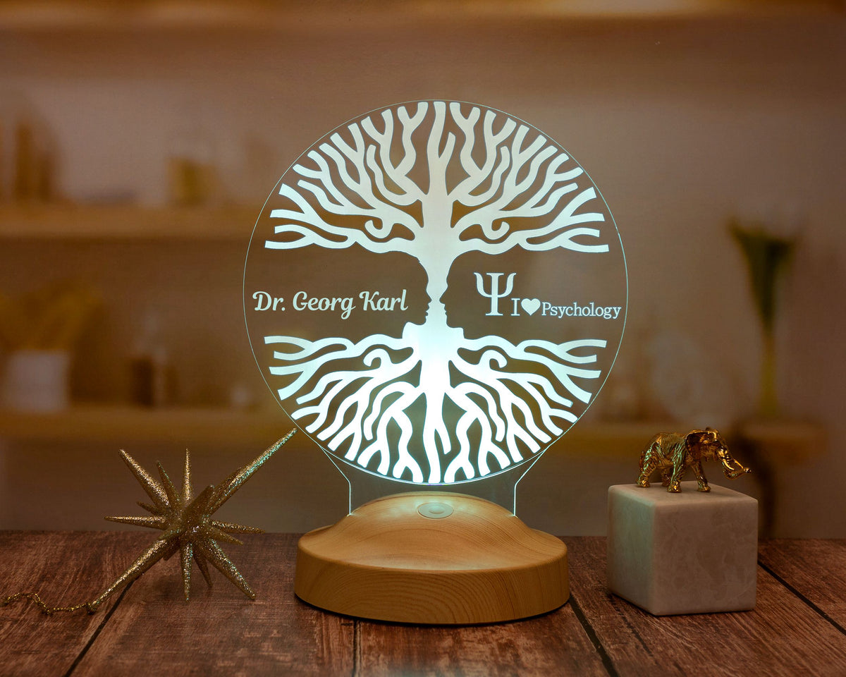 Personalized 3D lamp, school psychologist gift for students, night light gift for him, desk lamp table lamp