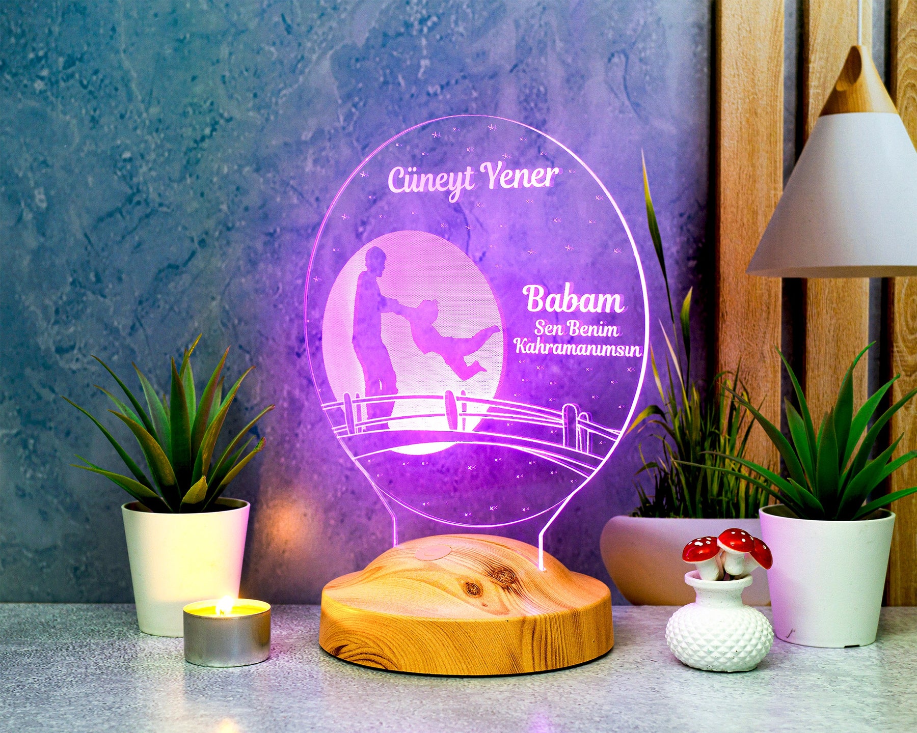 Gifts for Dad Personalized Lamp