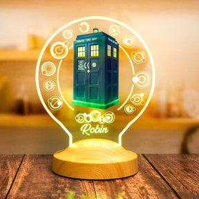 DR WHO TARDIS PERSONALIZED 3D LAMP WITH YOUR NAME 