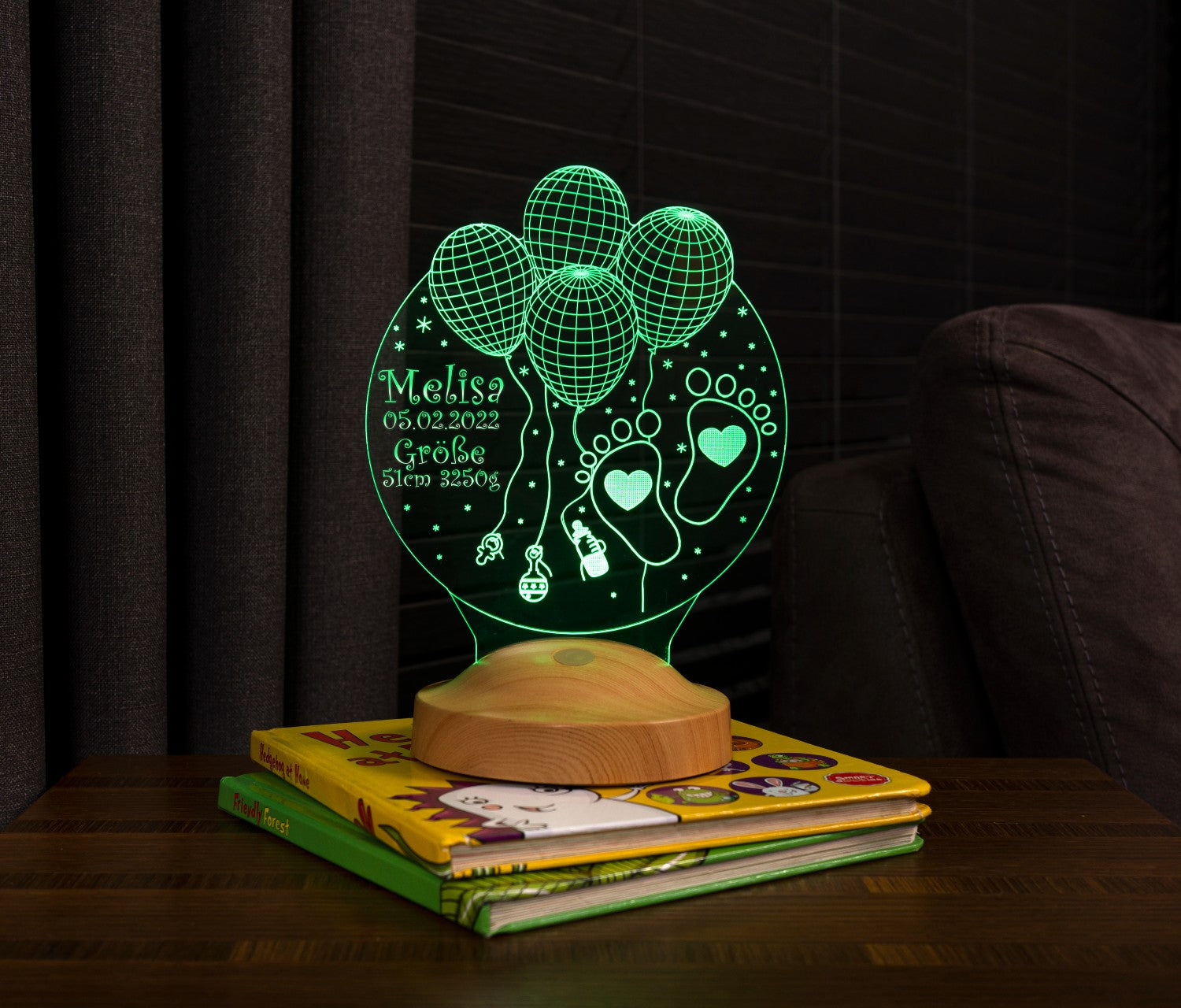 Welcome Baby Personalized lamp with text of your choice