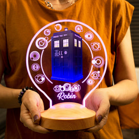 DR WHO TARDIS PERSONALIZED 3D LAMP WITH YOUR NAME 