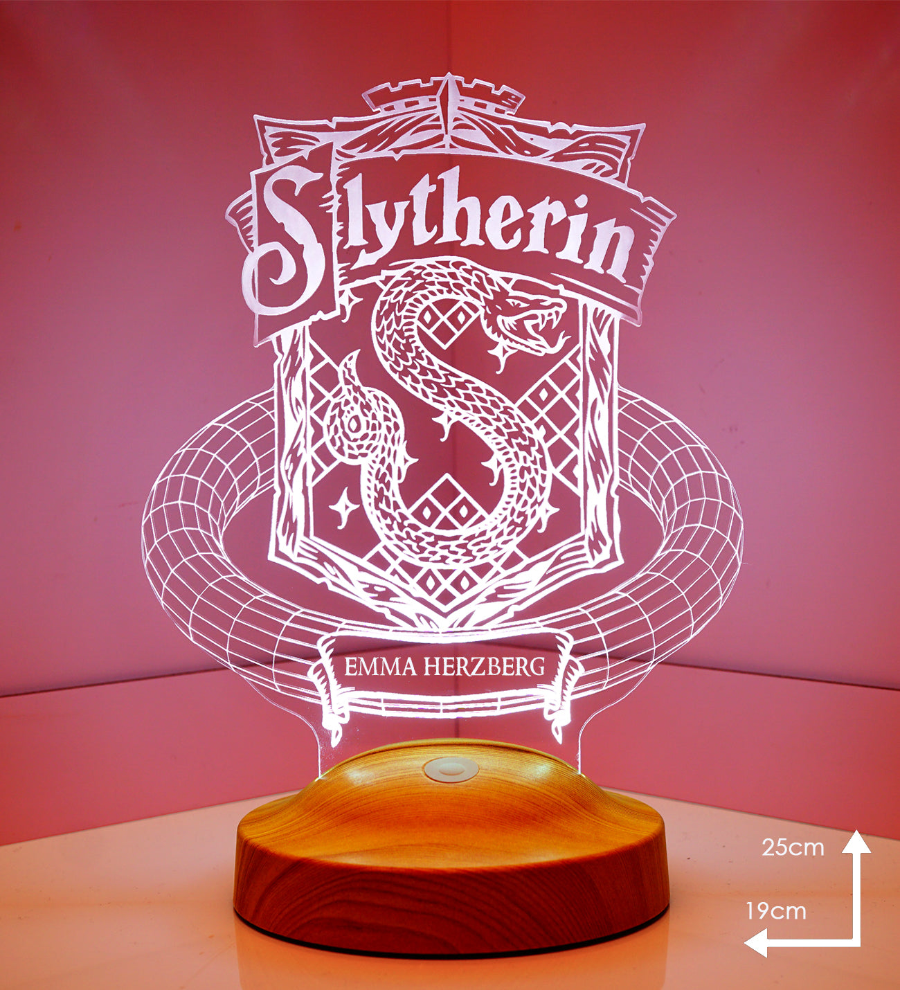 Harry Potter Hogwarts Slytherin Personalized UV Printed Gift Wooden Cutout &amp; Gift Box