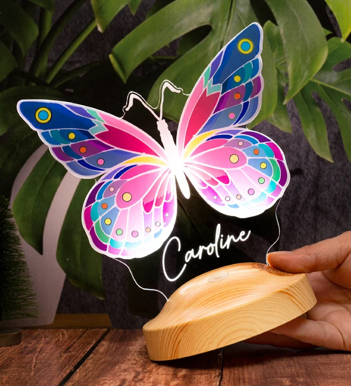 Personalized Colored 3D UV Butterfly Night Light Butterfly Gifts Nursery Decor