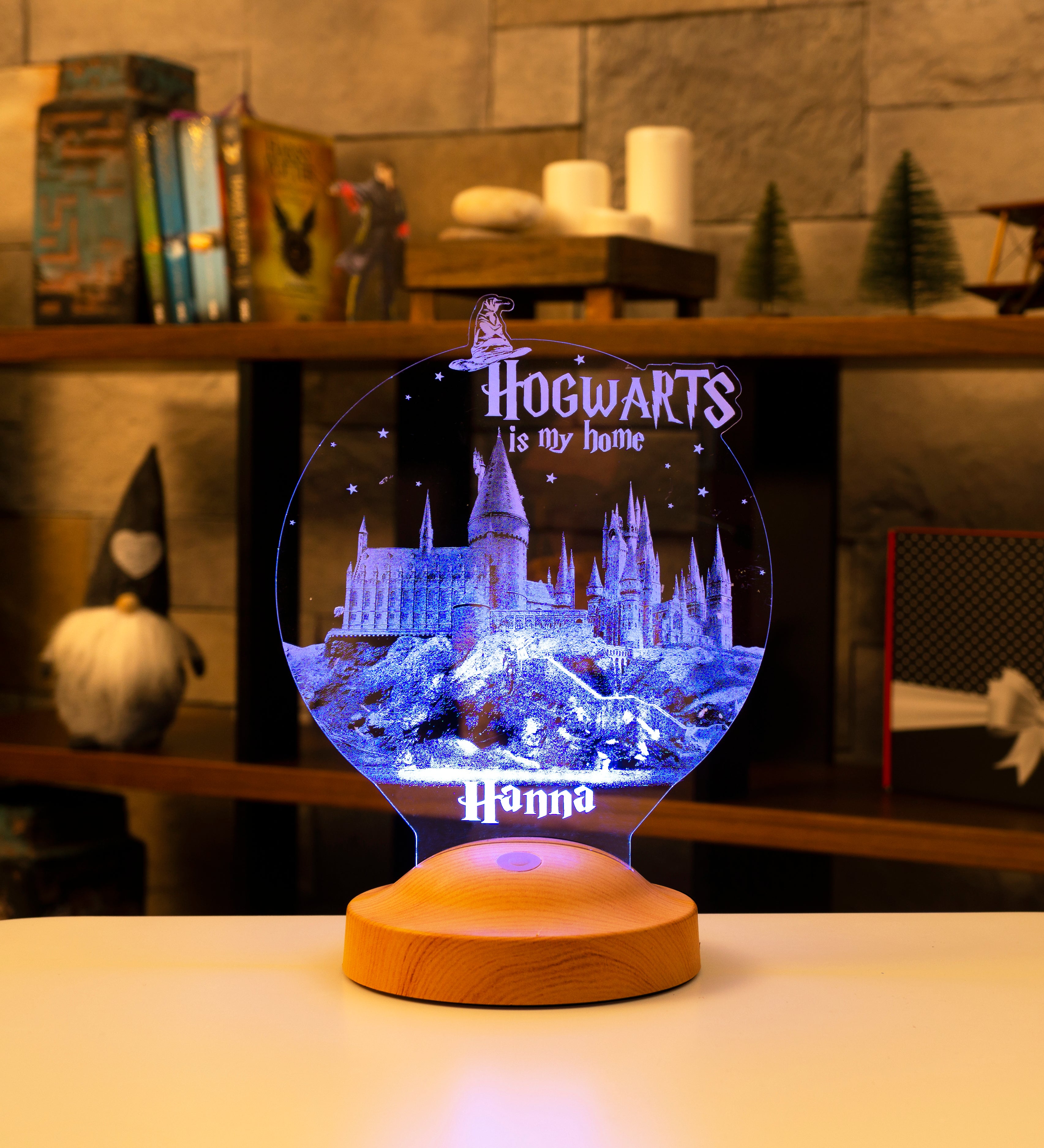 Castle Personalized Lamp with Engraving 3D Vision LED Night Light