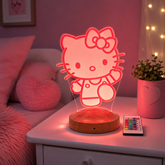 Personalisierte  Hello Kitty 3D Nachtlampe | Geschenk für Mädchen | Kinderzimmer Deko | Babyzimmer