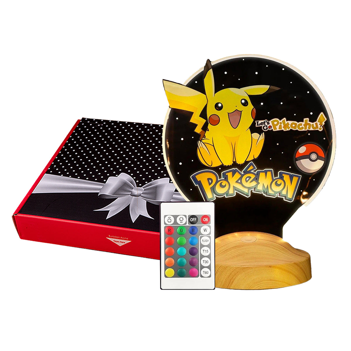 Personalized children's room lamp with UV print Pikachu